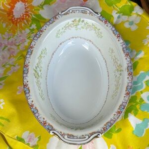 vintage 🌸National China ST JOAN porcelain oval serving bowl